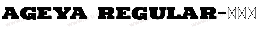 Ageya Regular字体转换